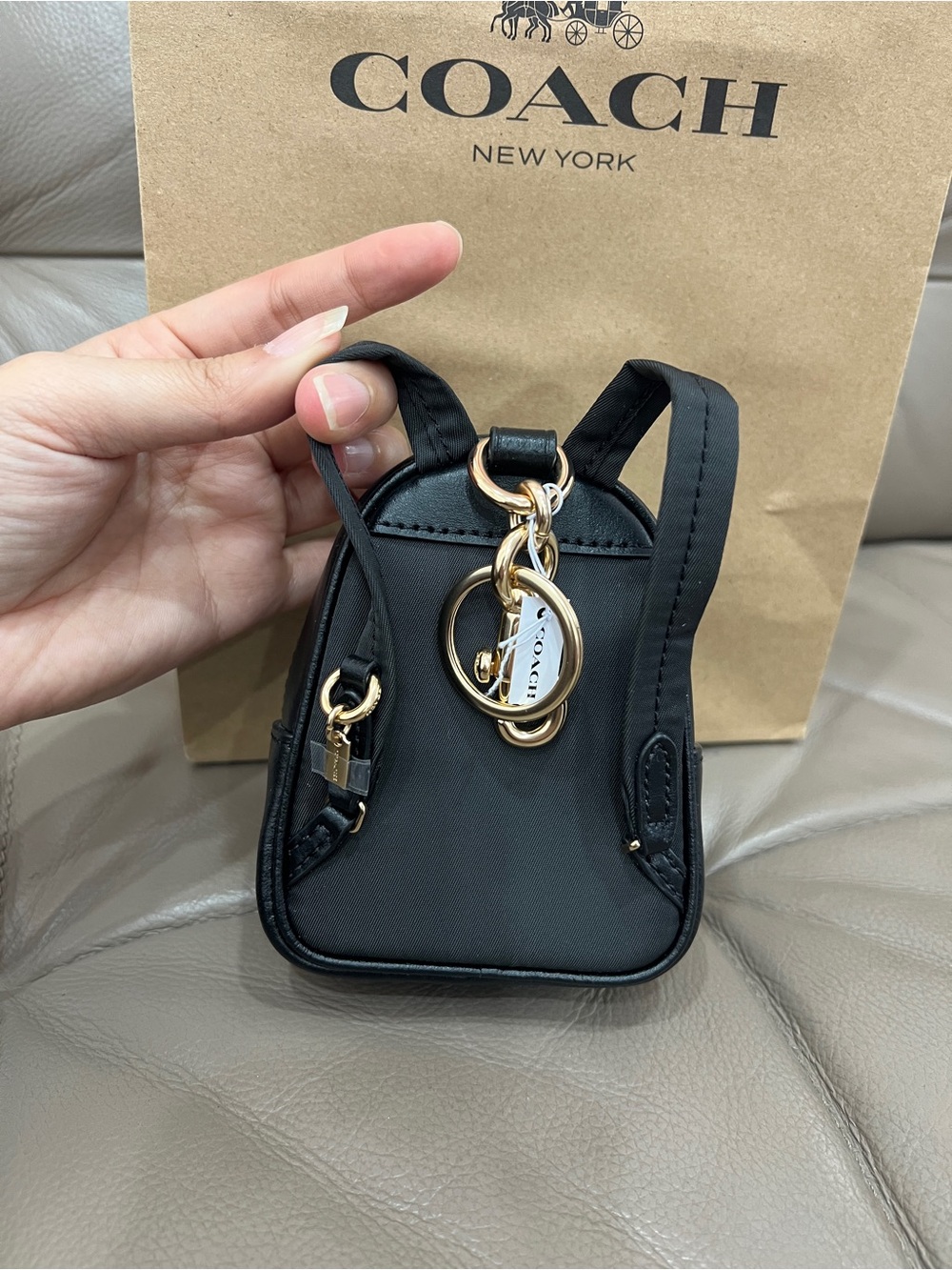 NWT Coach Mini Court Backpack Bag Charm - Picture 3 of 6